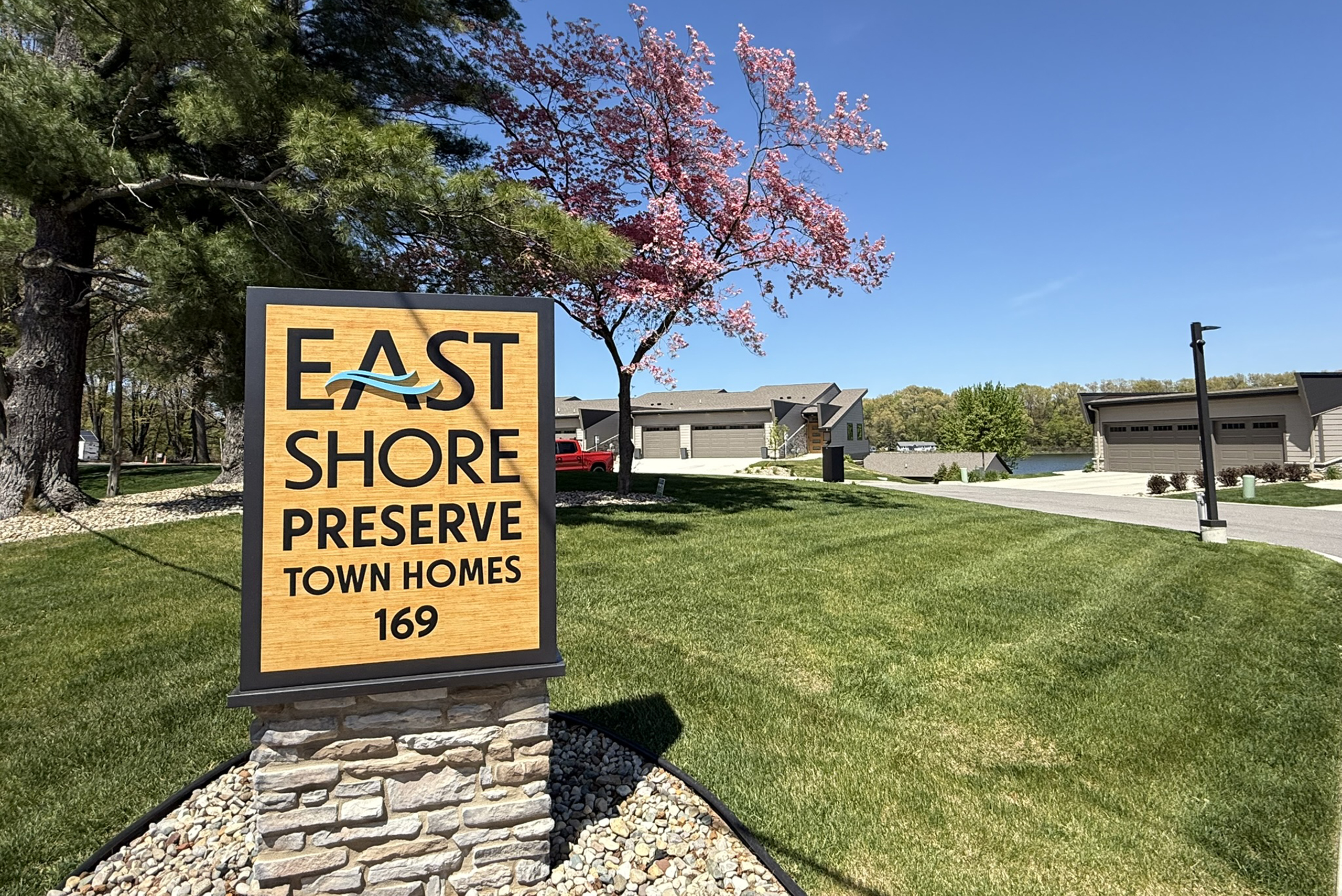 Sign at entrance of development