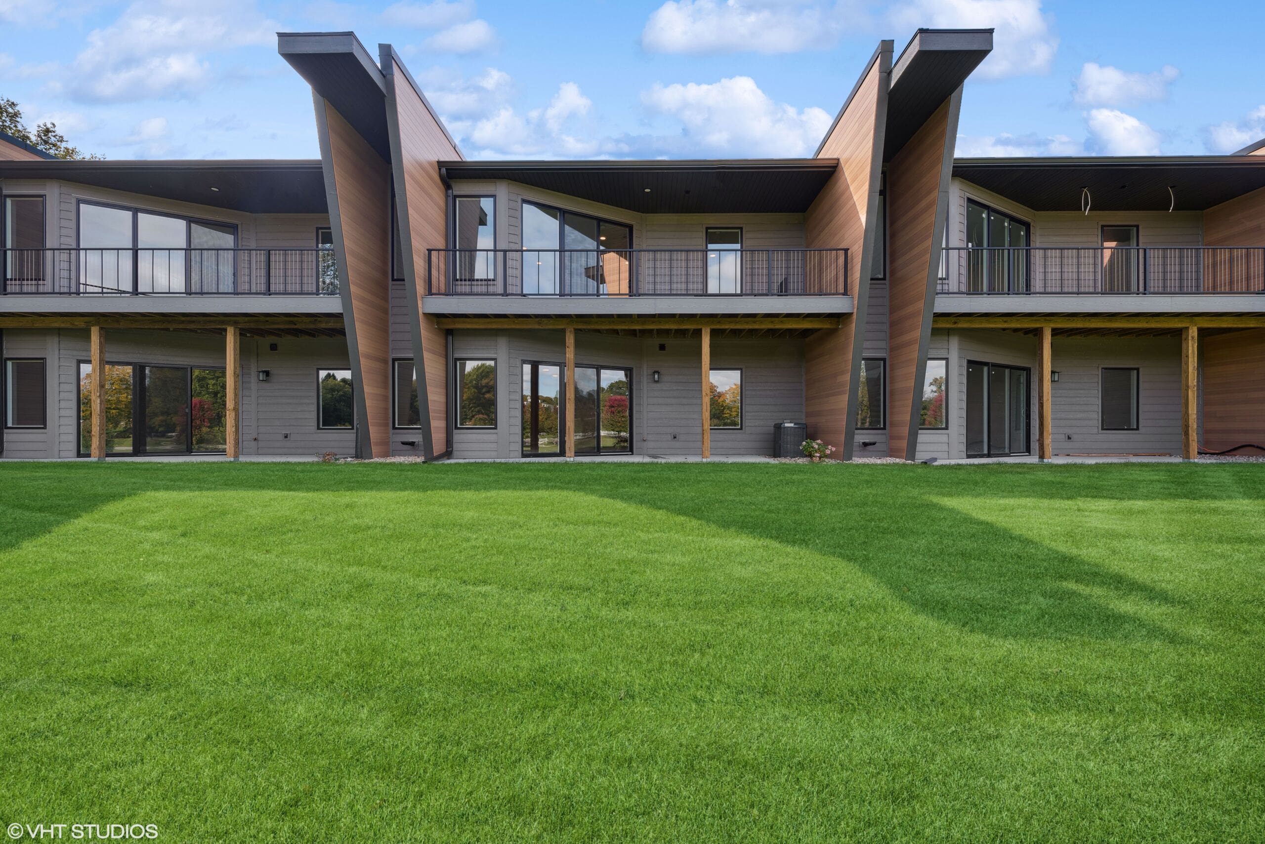 Modern townhome development designed by GMF Architecture & Development in La Porte, IN.